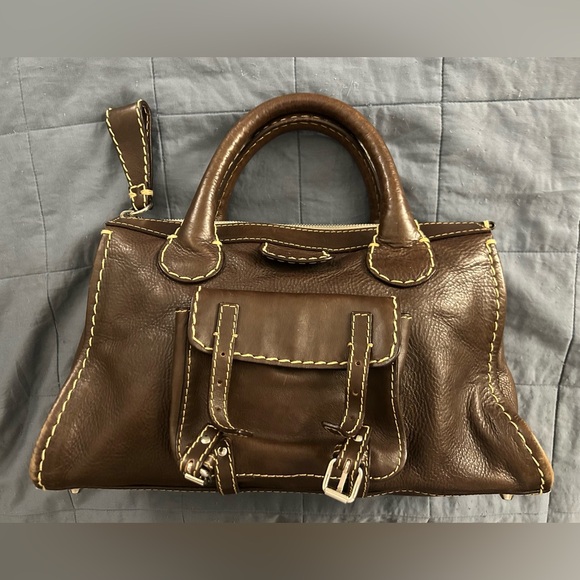 Chloe Edith Day Bag - Satchel - Dark Brown - Picture 2 of 16